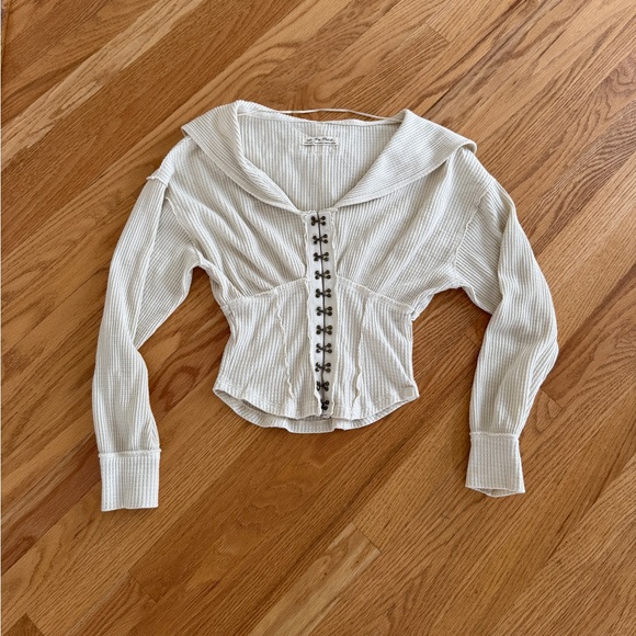 Free people thermal hoodie corset style we the free - Picture 1 of 3